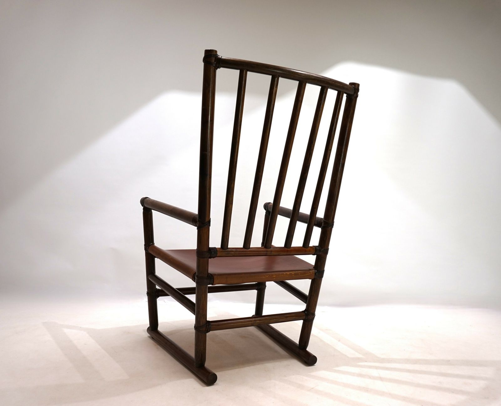 Manou Rattan Armchair With Leather Seat, 1960 photo Furniture