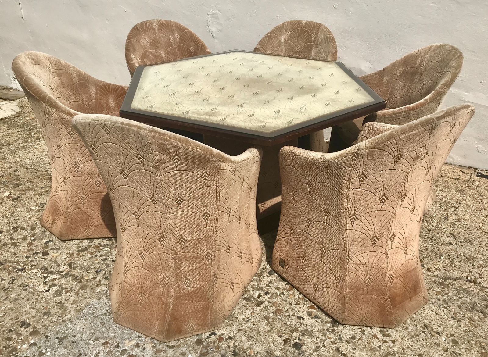 Pierre Cardin Carpet Dinning Table & Chairs 1978