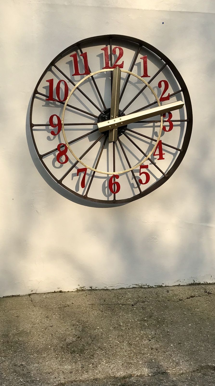 Vintage Folk Art Clock Face, 1980s photo 850.0