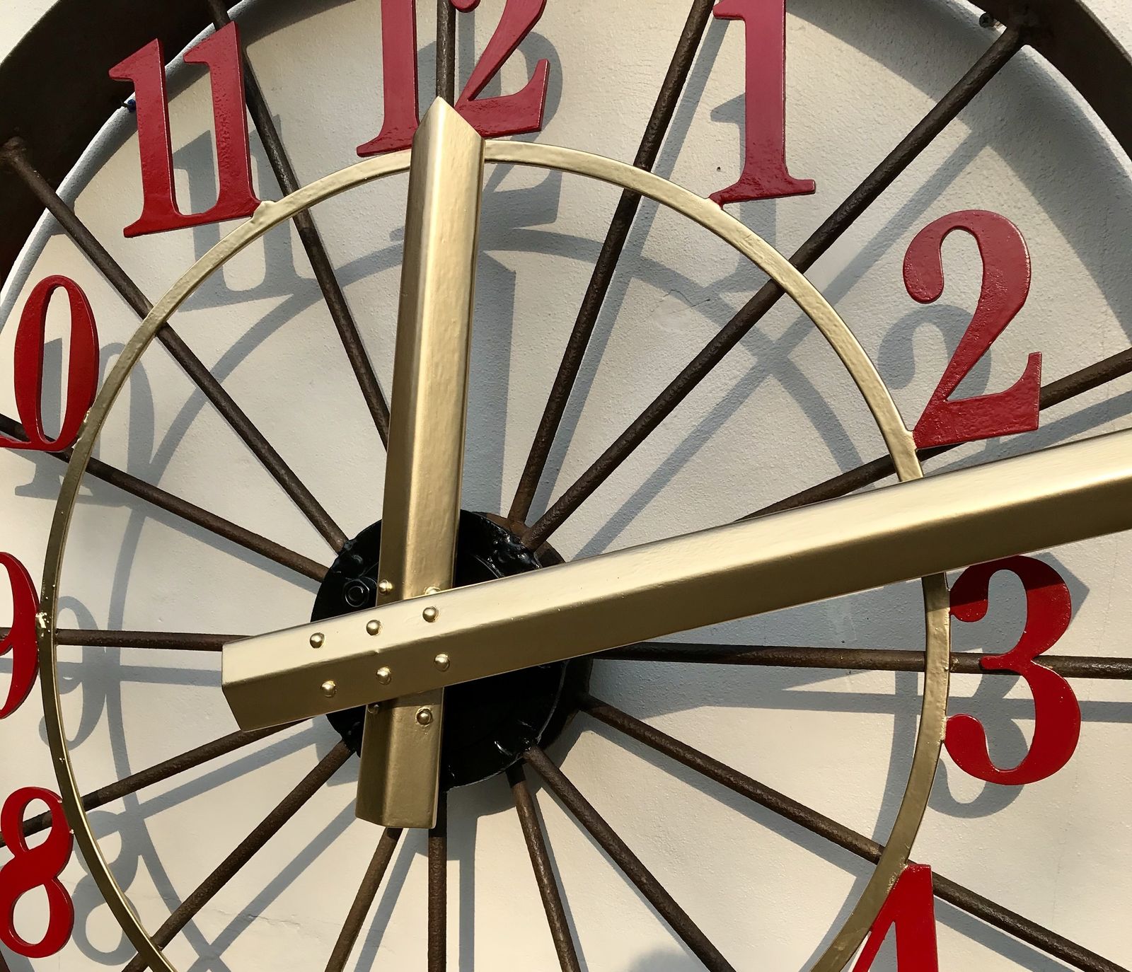 Vintage Folk Art Clock Face, 1980s photo vinterior