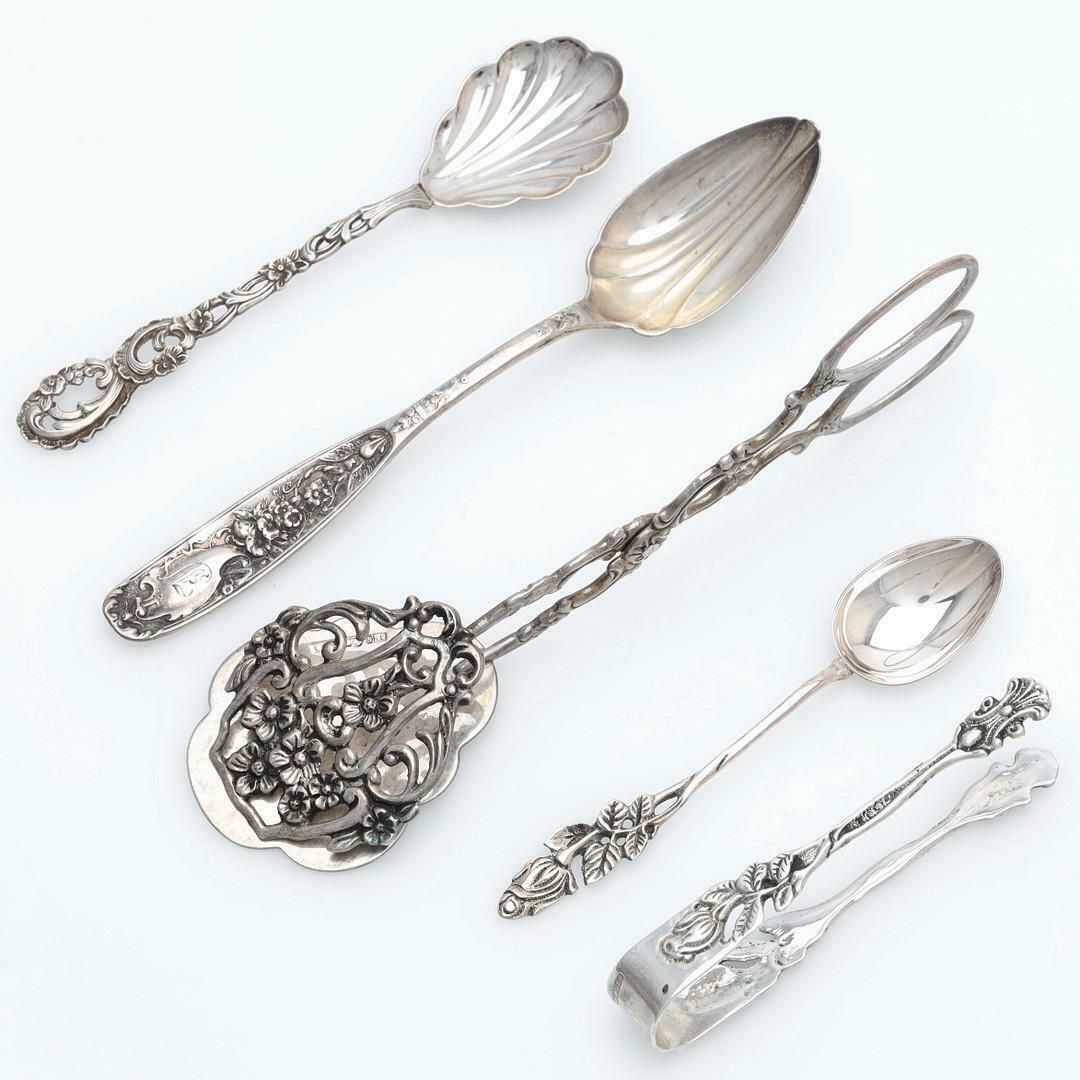 Exclusive Tea Coffee Spoons, 12pcs. Sterling Silver & Box Cake Spatula & Tongs. photo Home Decor