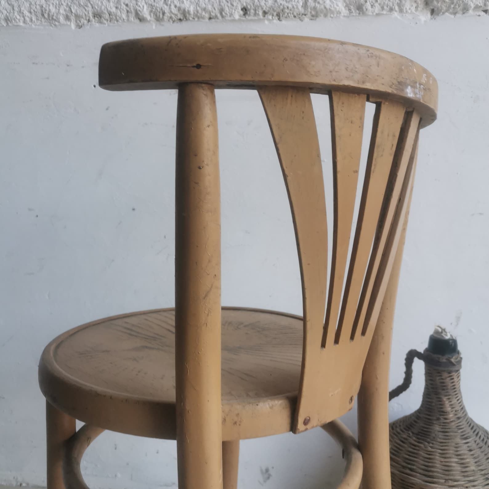 Antique Thonet Style Chair: 1890s Austrian Elegance Solid Elm Wood| Reclaimed From Budapest Tea House| Timeless Art For Your Home Décor photo vintage