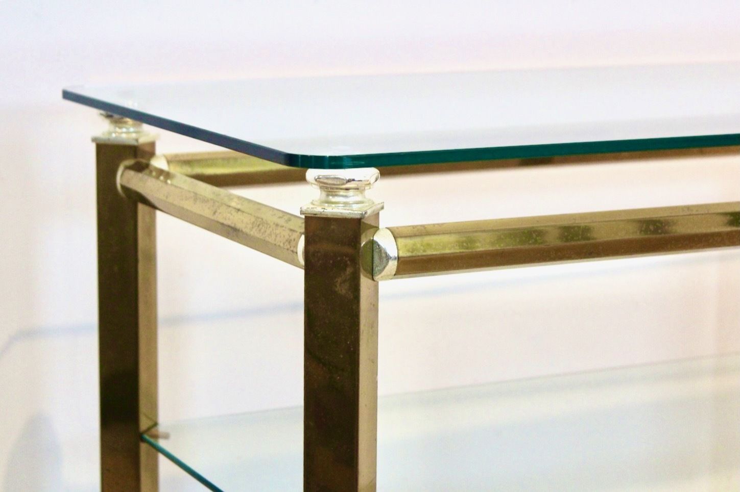 Gio Ponti & Terenghi Brass And Nickel Bar Cart, Italy photo Furniture