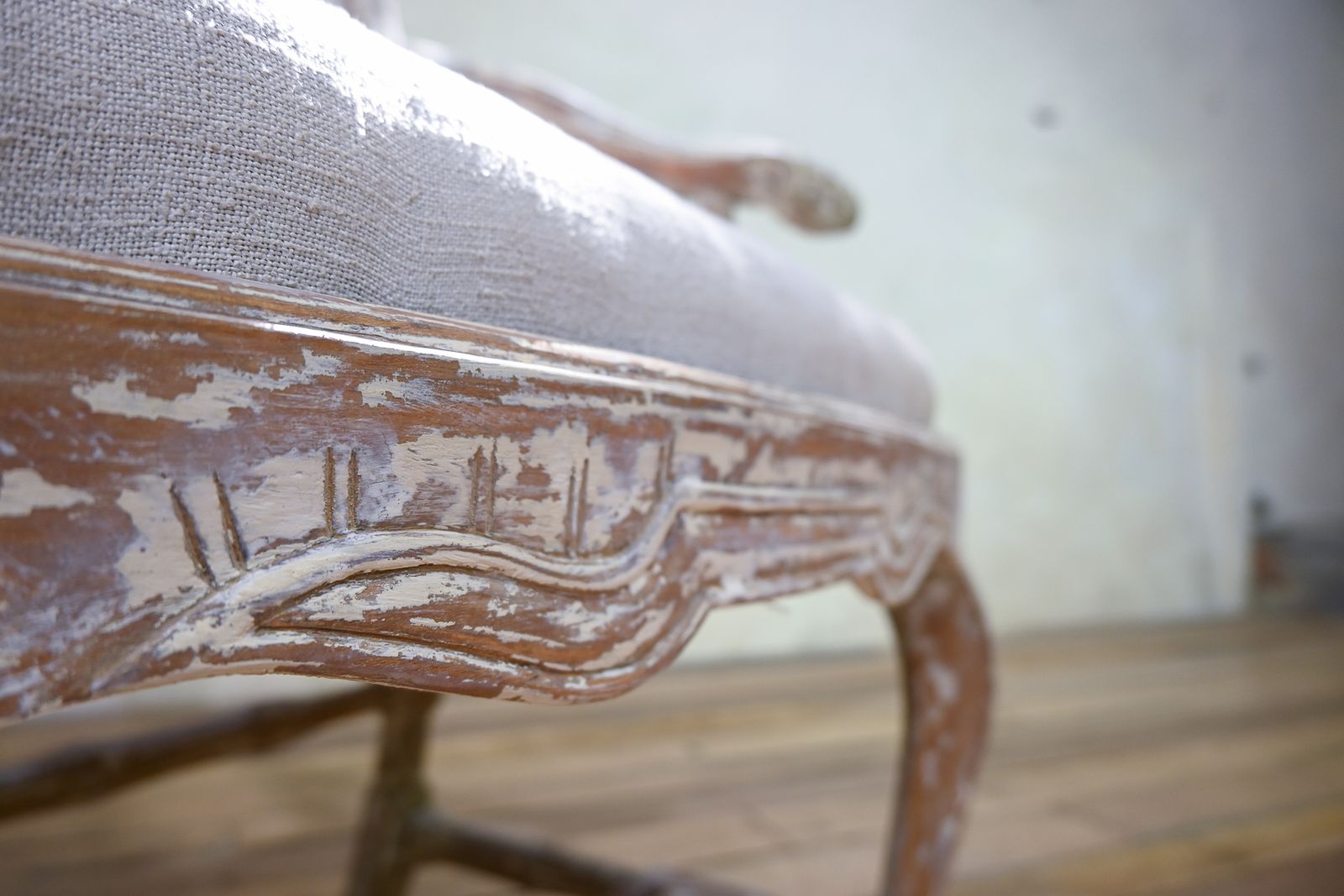 An 18th Century Swedish Gustavian Painted Open Armchair photo furniture
