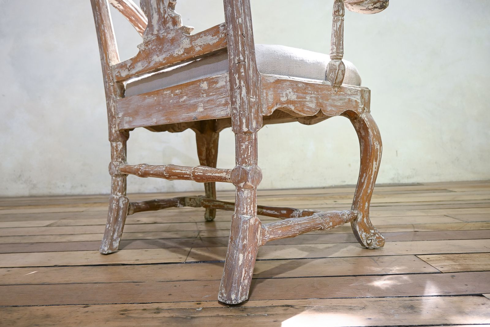 An 18th Century Swedish Gustavian Painted Open Armchair photo 1880.0
