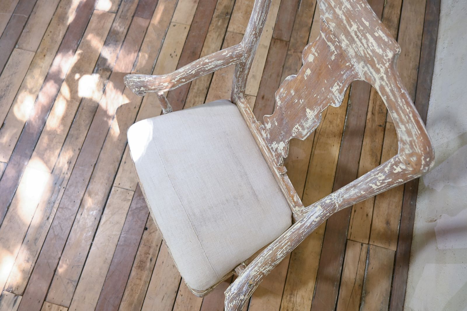 photo for sale An 18th Century Swedish Gustavian Painted Open Armchair