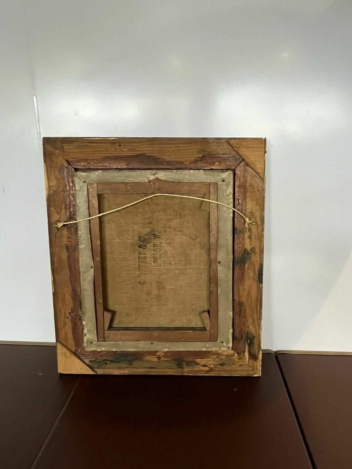 Antique Oil Painting . Oil On Canvas In Gold Gilt Frame. photo vintage