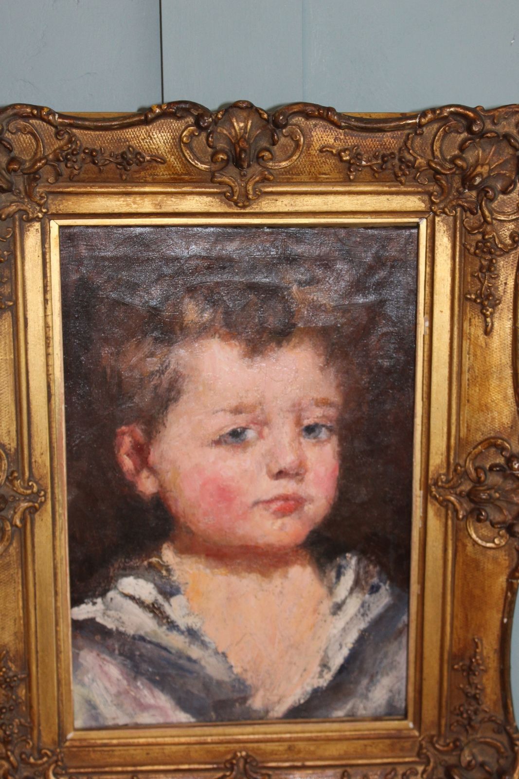 Early 20th Century American Portrait – ‘Sailor Boy Mick’ – Oil On Canvas photo for sale