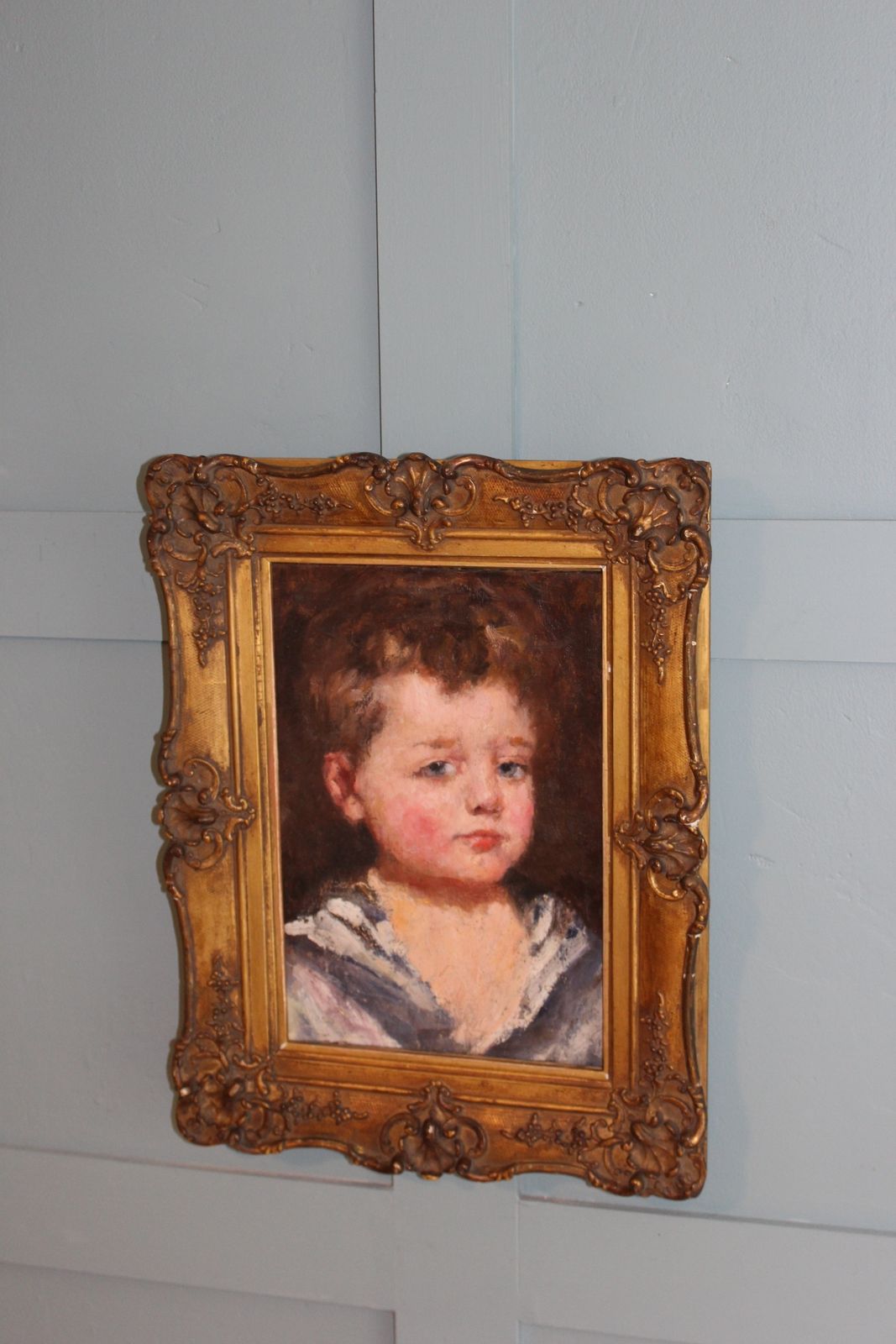 Early 20th Century American Portrait – ‘Sailor Boy Mick’ – Oil On Canvas photo Art