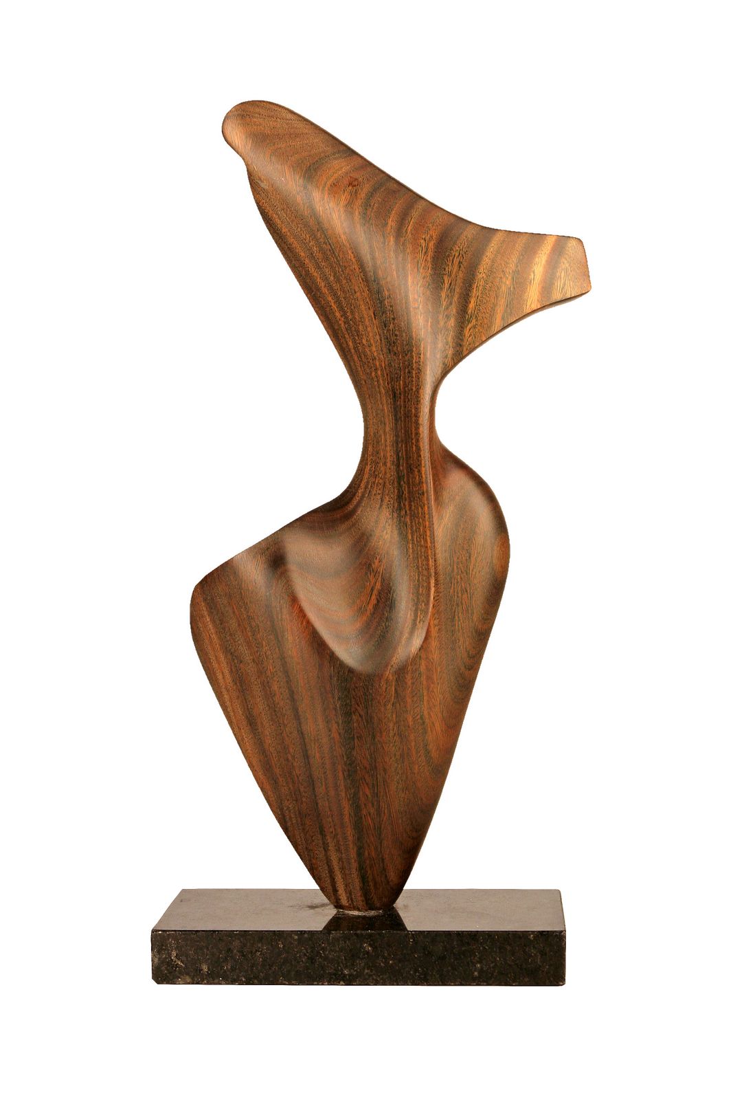 2012 Argentine Biomorphic Wood Abstract Sculpture With Black Marble Base By Artist Fabriciano Gómez photo vinterior