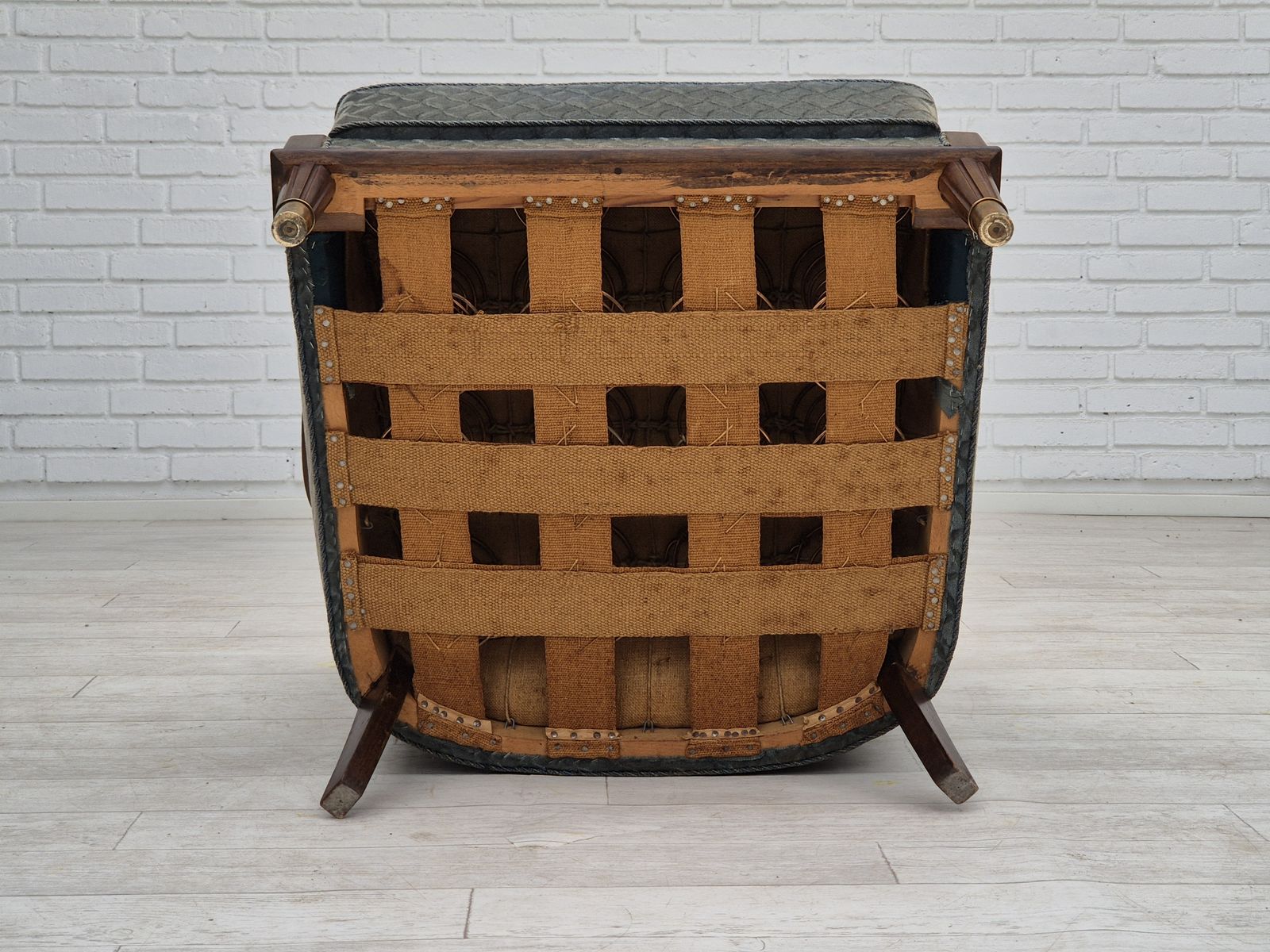 Furniture 1960s, Danish Armchair, Original Very Good Condition, Furniture Velour, Beech Wood. photo