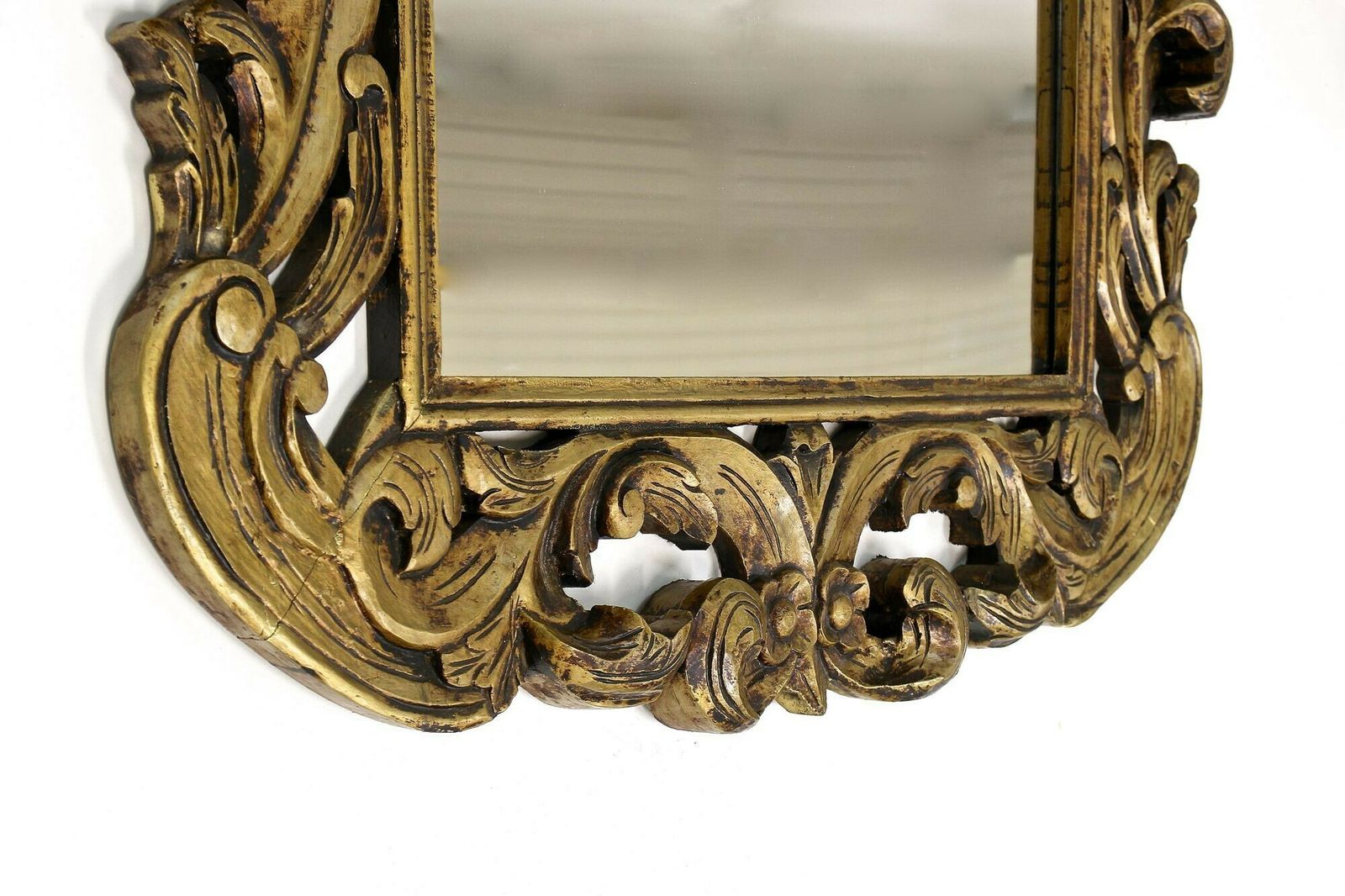 Mid Century Italian Gilt Florentine Wall Mirror, Italy Circa 1940/50 photo vintage