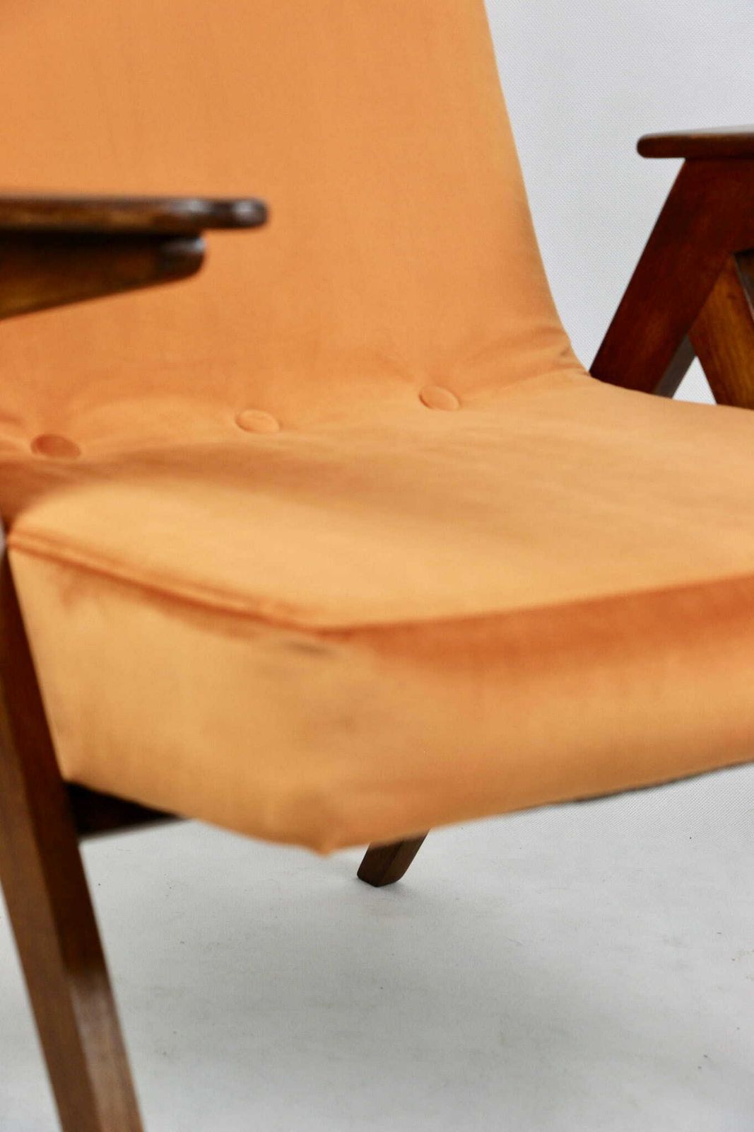 Bunny Zajączek Armchair, 70s Orange, Designed By J.Chierowski   2 Pieces Available photo for sale