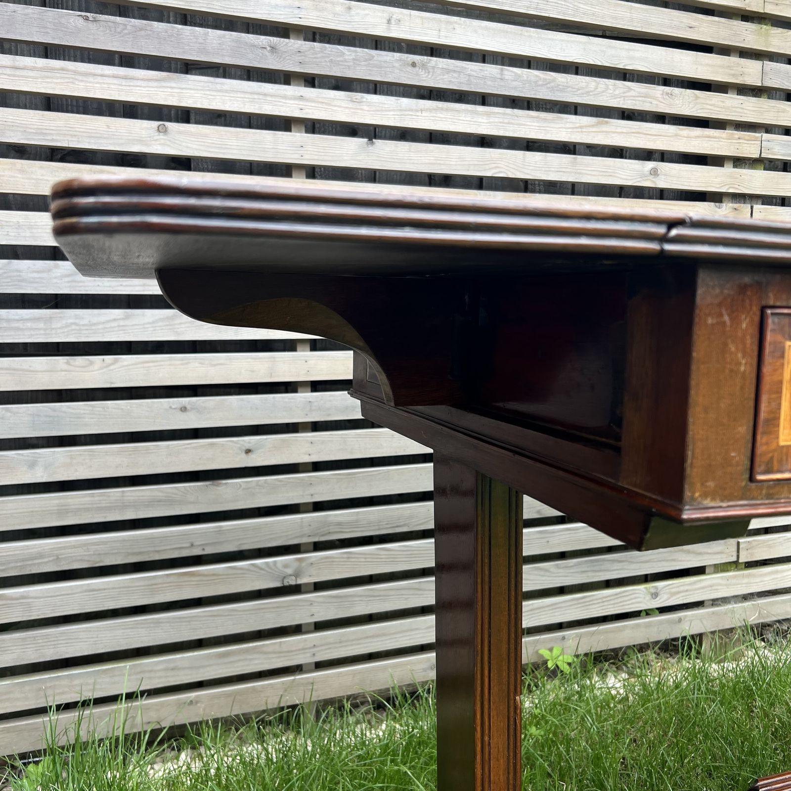 Antique English Mahogany Drop Leaf Stretcher Table On Castors, 19th Century photo Furniture