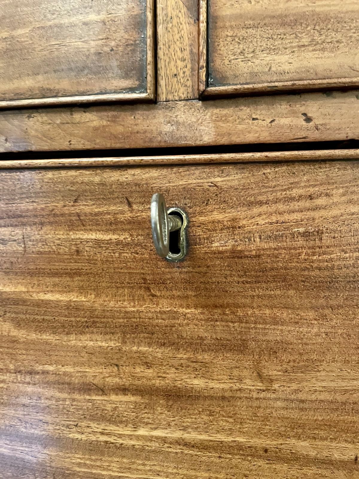 Antique 18th Century Figured Mahogany Chest On Chest photo vintage