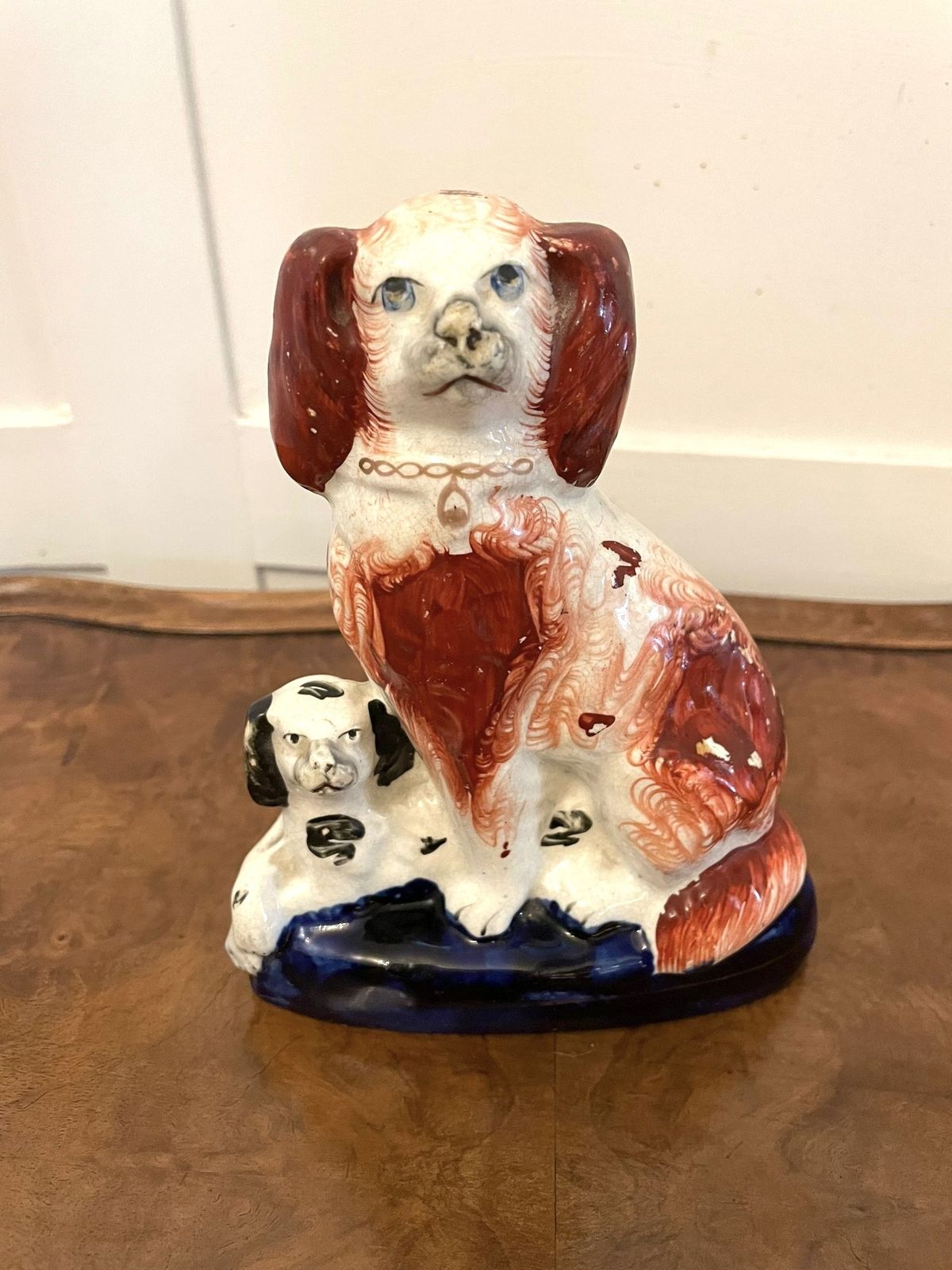 Collection Of Unusual Antique 19th Century Staffordshire Dogs  Set Of 5 photo Art