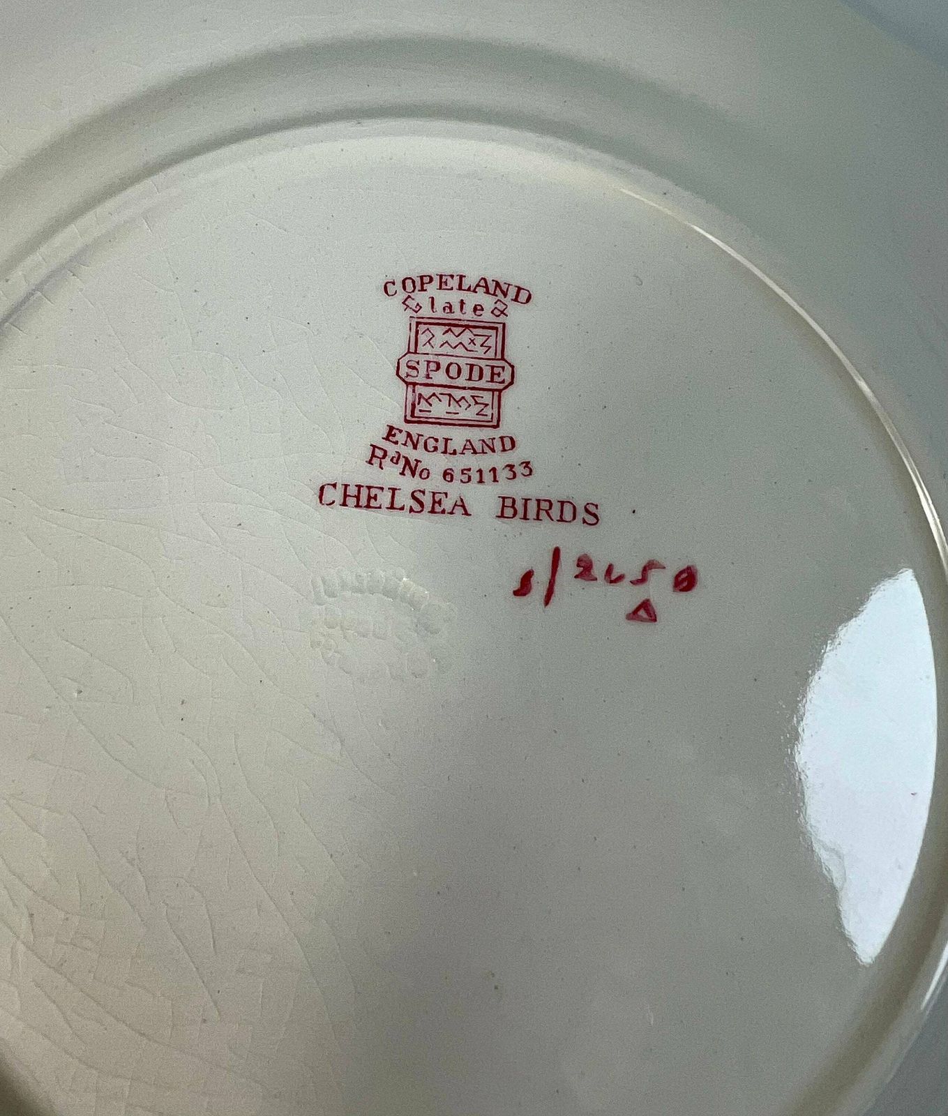 Copeland And Spode Pink Chelsea Bird Tea Plate, 1930s, Antique Pink Wall Plate photo vinterior