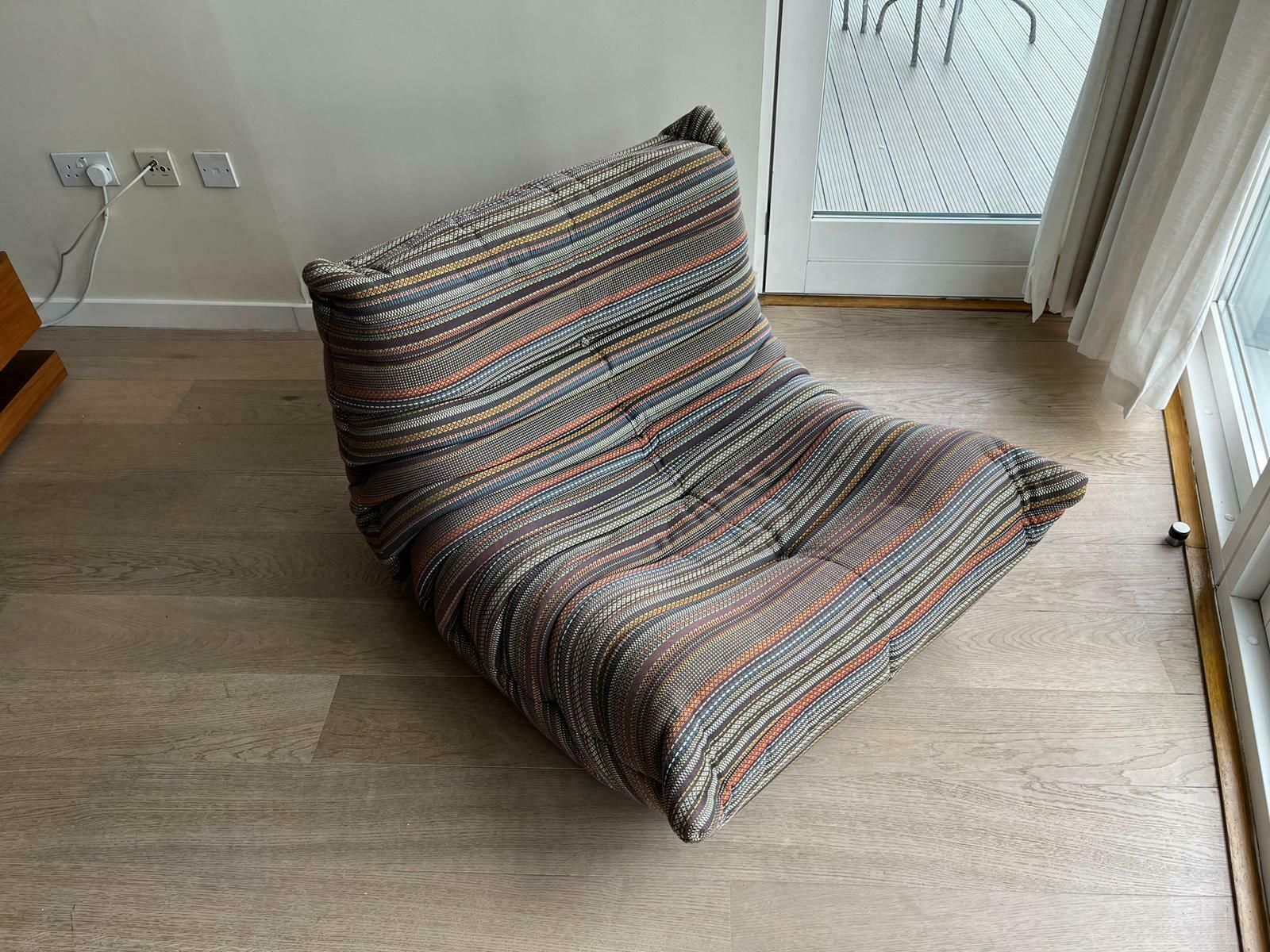 Ligne Roset Togo Chair In Paul Smith Fabric   Limited Edition