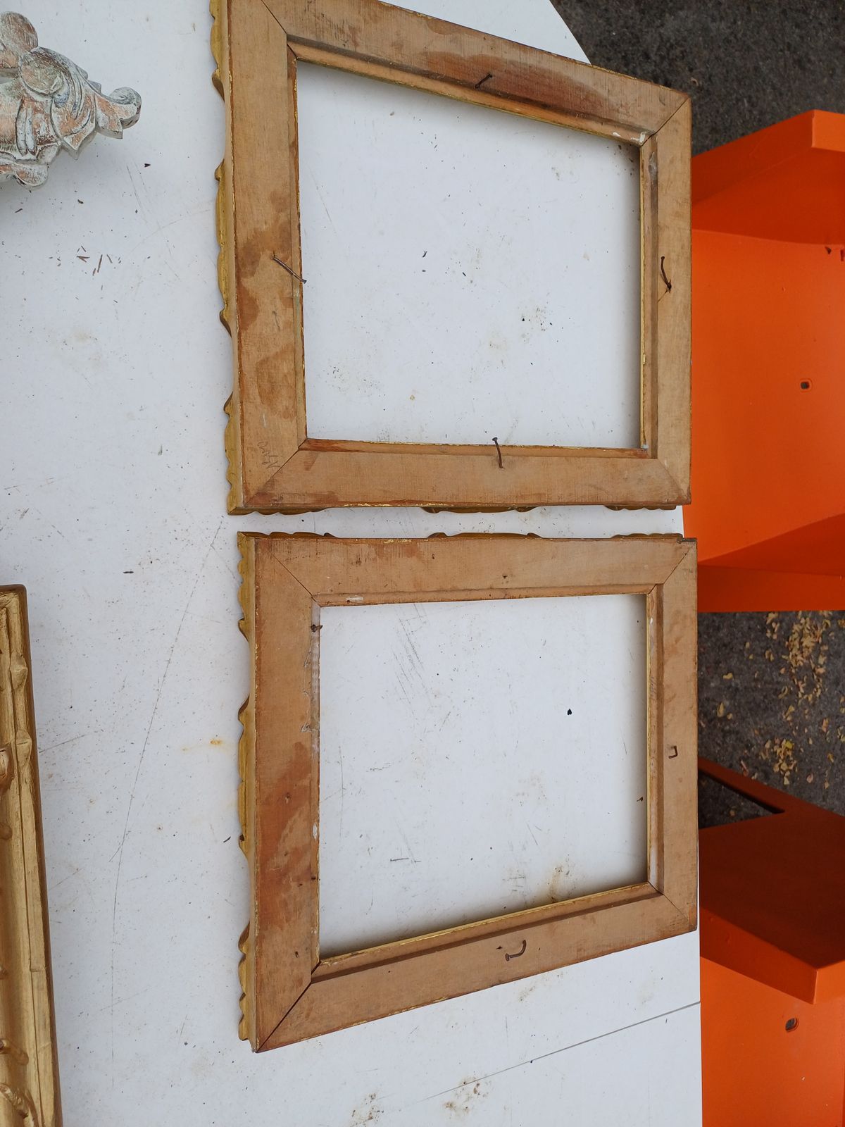 4 Golden And Limed Frames Wood And Stuk photo Home Decor