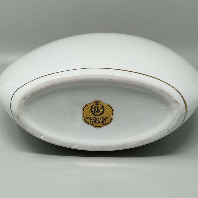 photo furniture 1970s Gogeous Porcelain Vase By R. Ortol For Limoges. Made In France