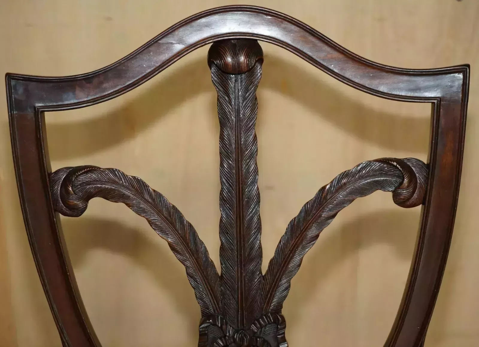 Fine Pair Of Antique Victorian George Hepplewhite Prince Of Wales Side Chairs photo vinterior