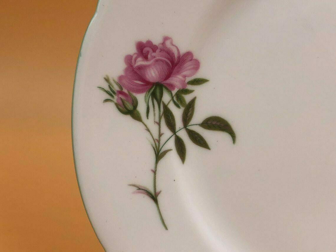 Vintage Shelley China Eglantine Design Richmond Shape Tea Cup, Saucer And Side Plate Trio. 2383. photo vintage