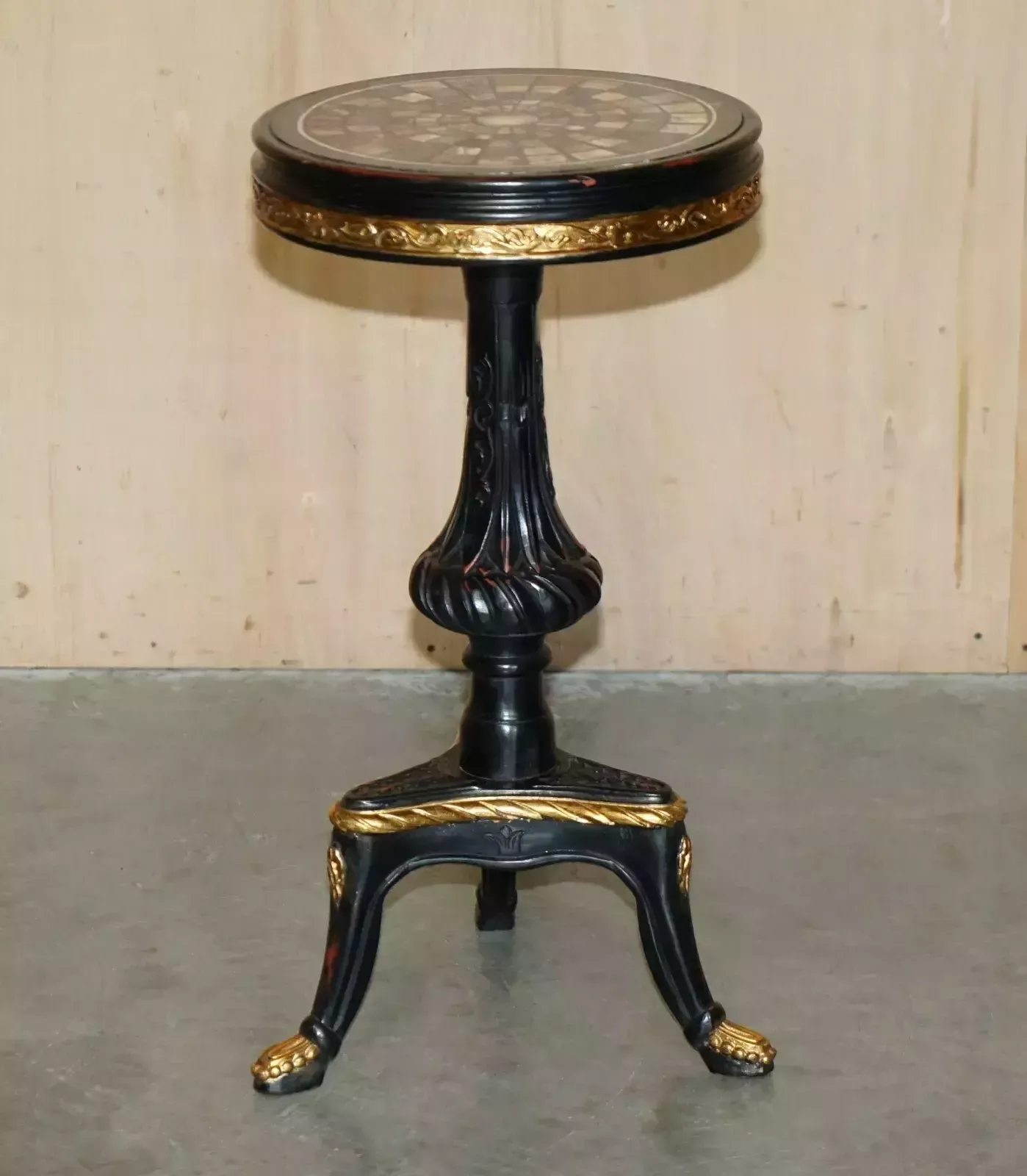 Pair Of Vintage French Side Tables One With A Specimen Pietra Dura Marble Top photo Furniture