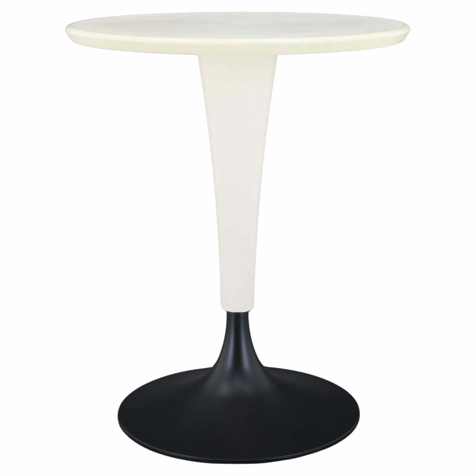 Kartell DR. Na Salontafel In Crèmewit En Zwart Door Philippe Starck, Italië, Jaren 1990