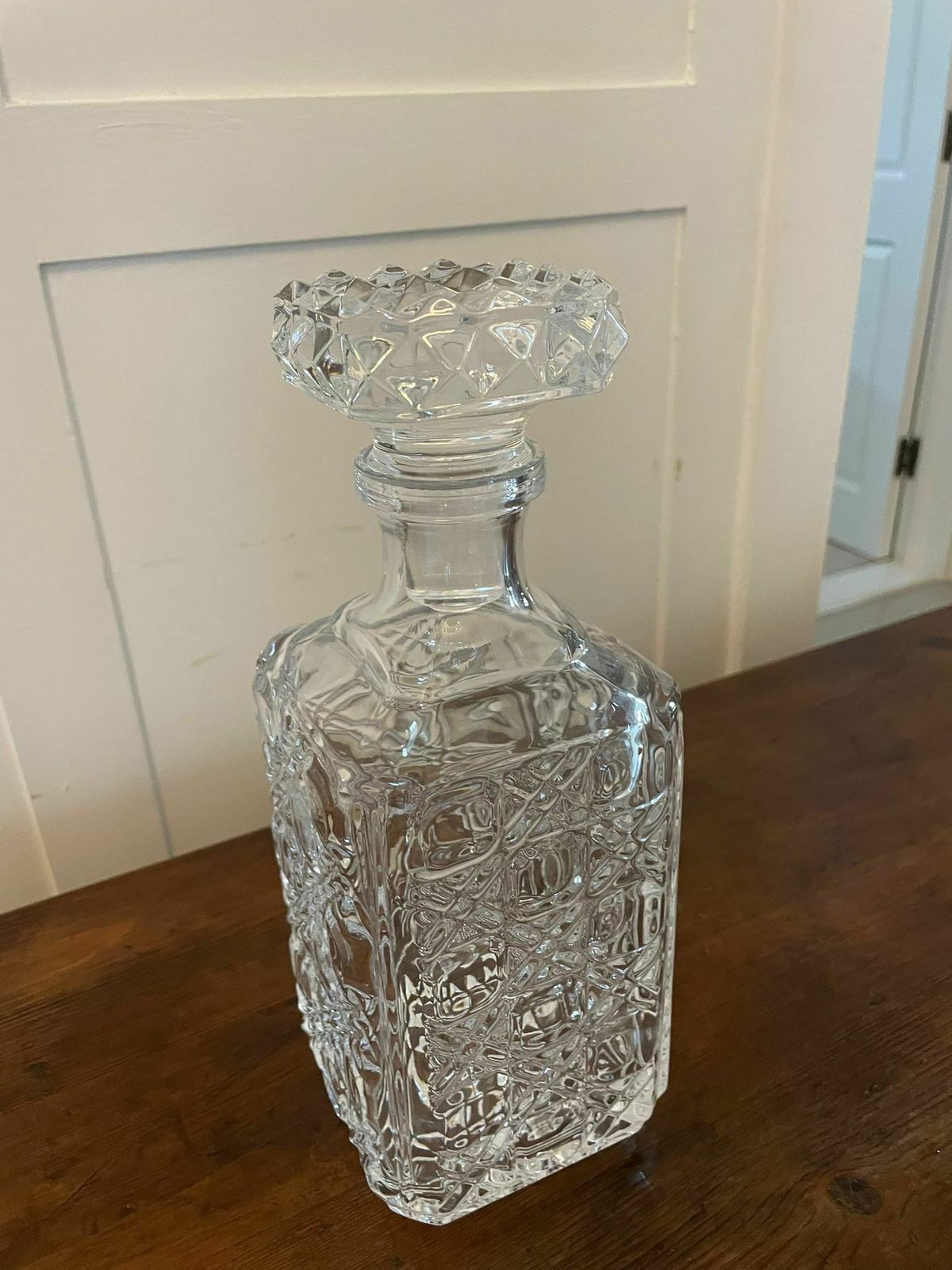 Antique Early 20th Century Quality Cut Glass Decanter photo Home Decor