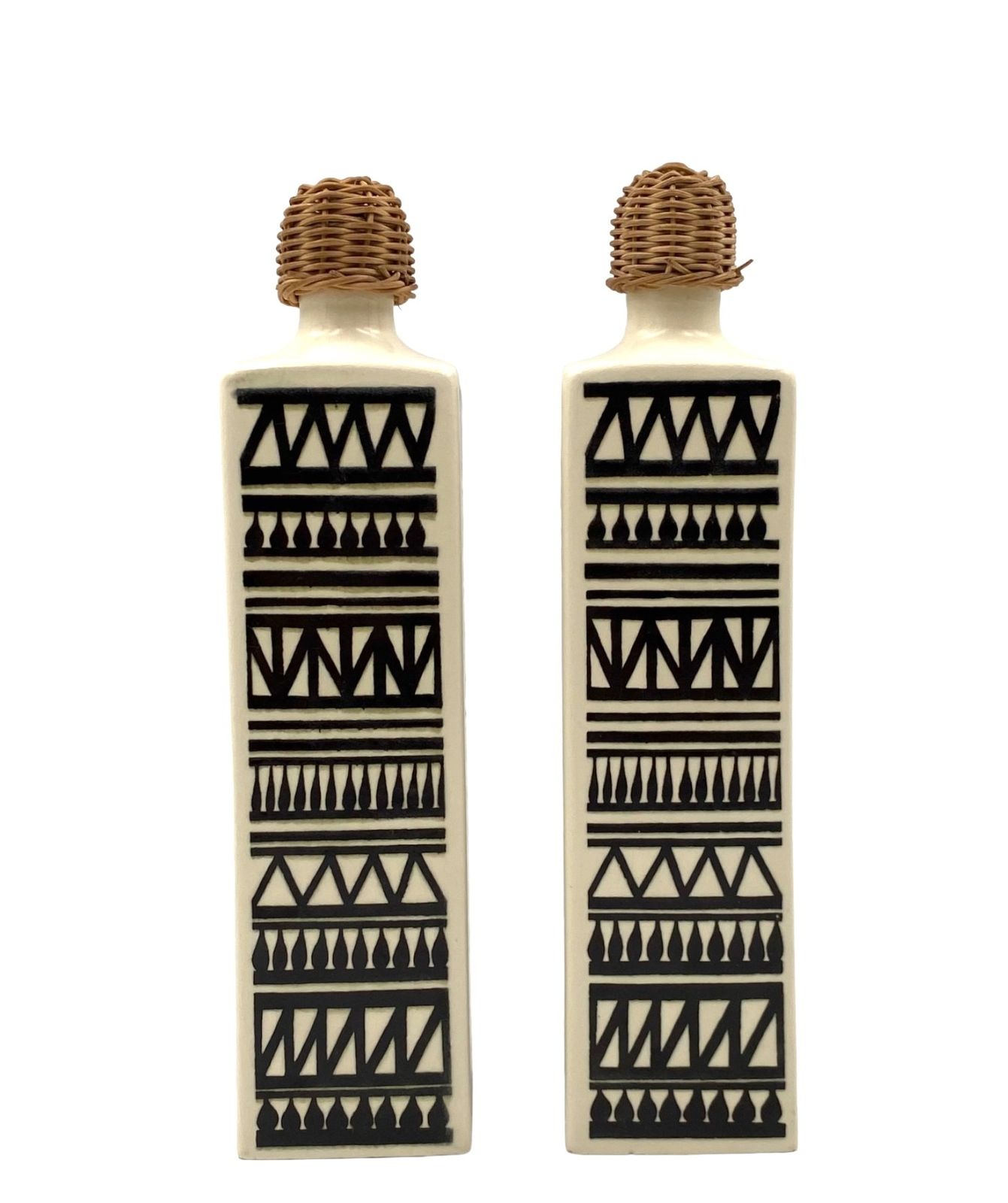 photo vinterior Mid Century Set Of 2 Ceramic Bottles, Staffel Limburg Germany, 1960s