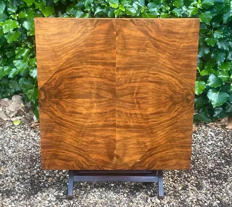 Vintage Meredew Walnut Folding Occasional Table photo vintage