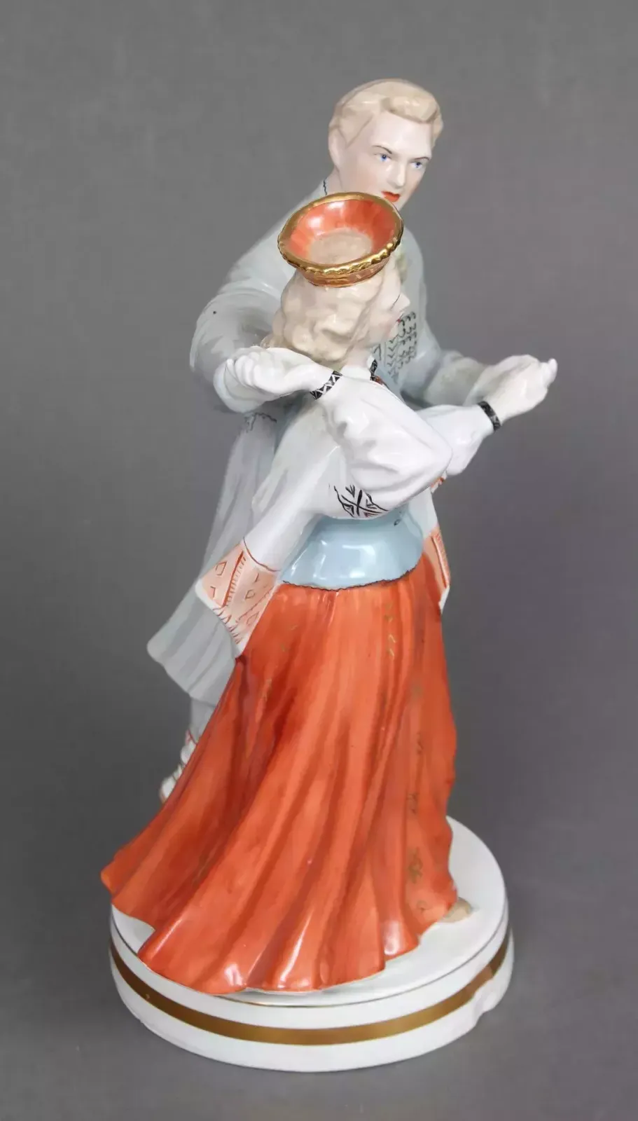 Porcelain Figure National Son With National Daughter photo vinterior