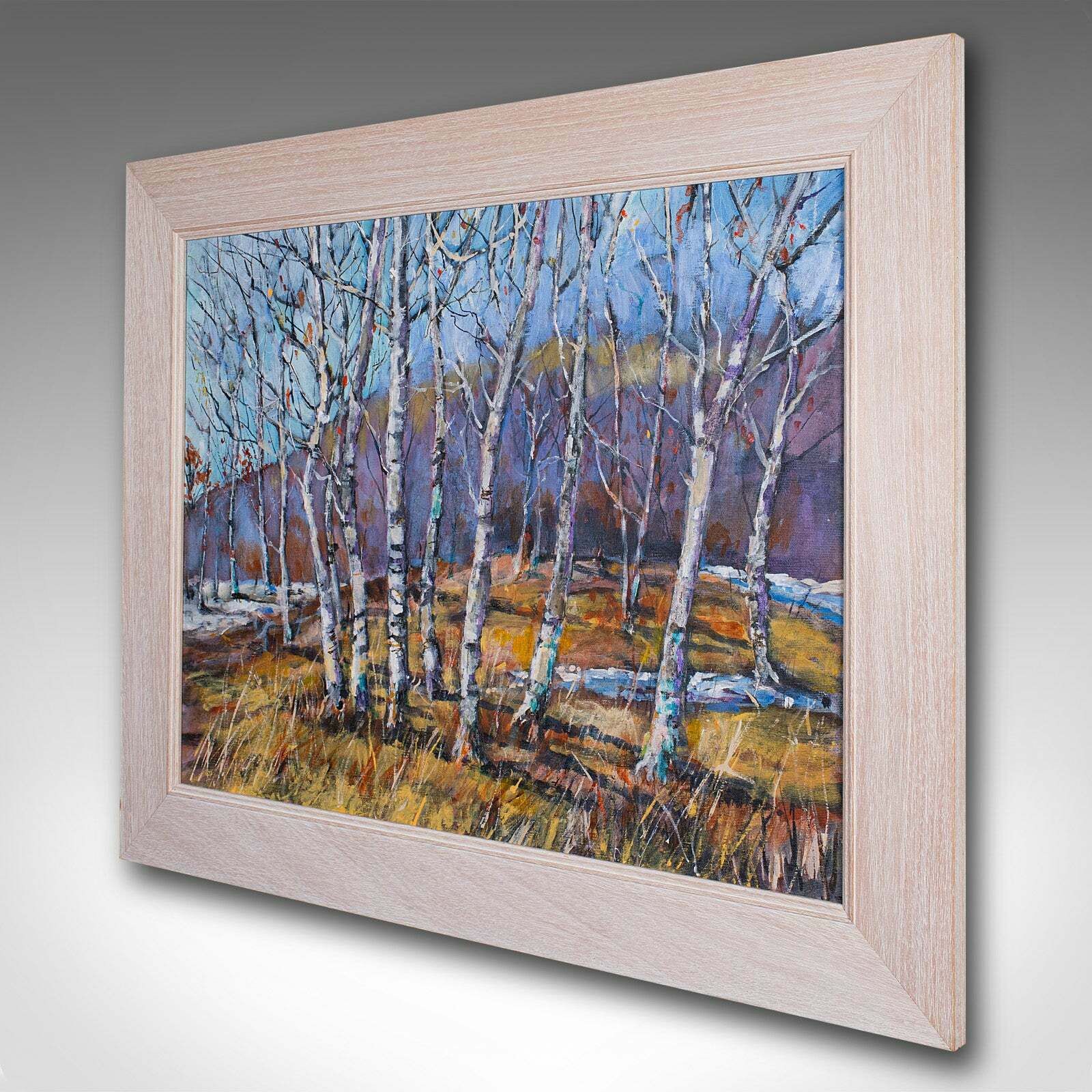 Framed Contemporary Landscape Painting, English, Oil, Art, Picture, Woodland photo for sale