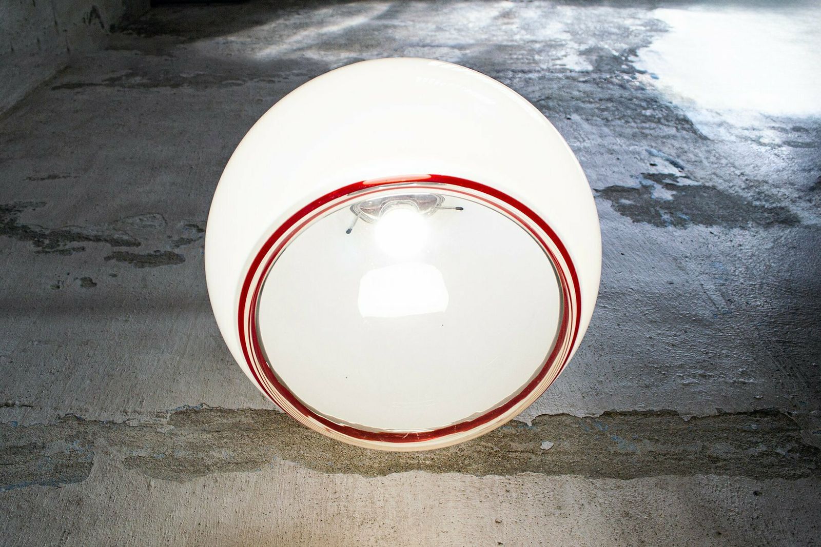 Murano Glazen Plafondlamp Van Roberto Menghi Voor Venini, Italië, Jaren 1980 photo for sale