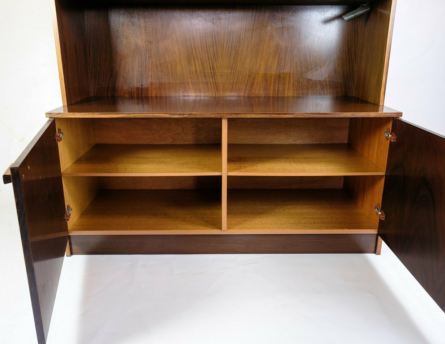 Shelving System Light Display In Rosewood, Danish Design From 1960s photo vinterior