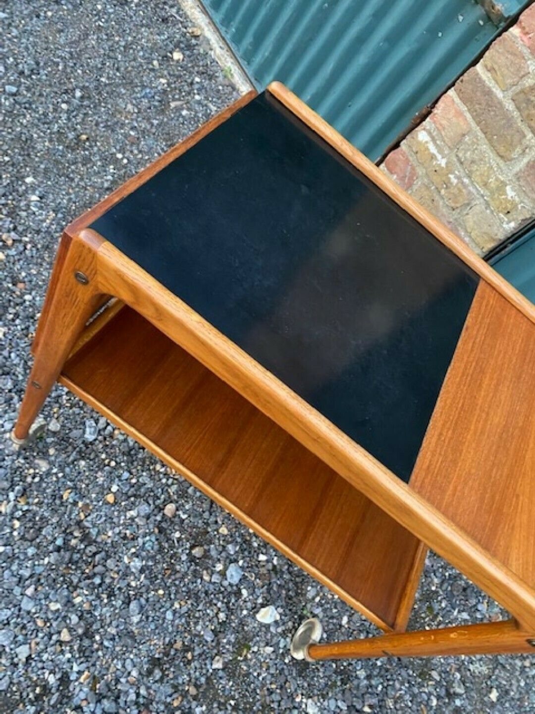 Furniture Mcm 'Thea' Teak & Oak Drinks Trolley / Bar Cart By Yngve Ekstrom, Sweden, 1950s photo