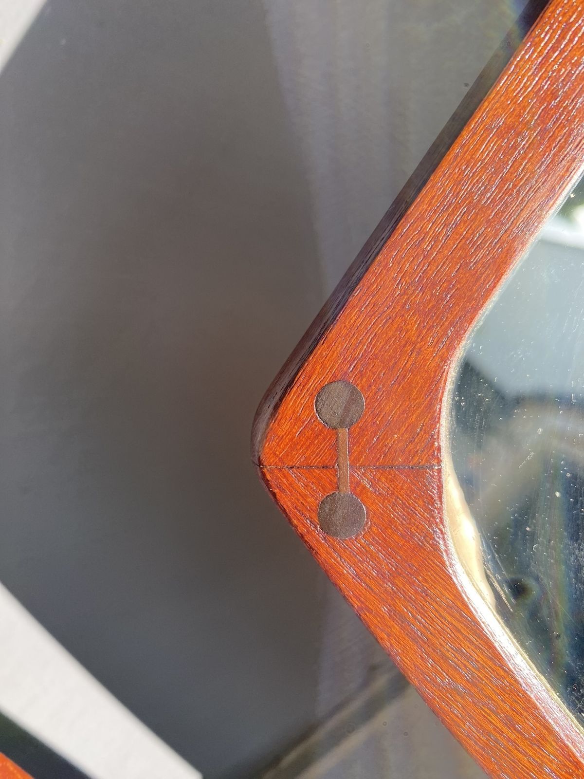 Mid Century Teak Wall Mirror, Made By ‘Idg’ International Designers Group, Denmark, 1960s photo vinterior