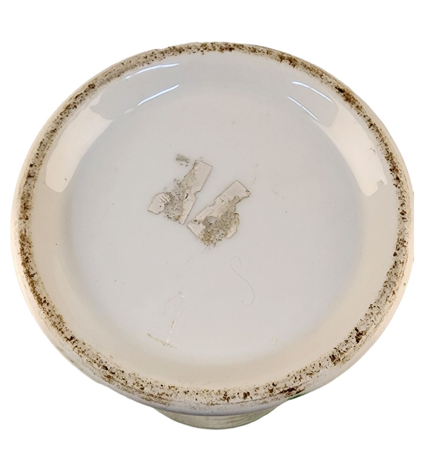 Late 18th Century French Glazed Porcelain Apothecary/Pharmacy Jar With Lid   'Butyr: Cacao' photo 1000.0