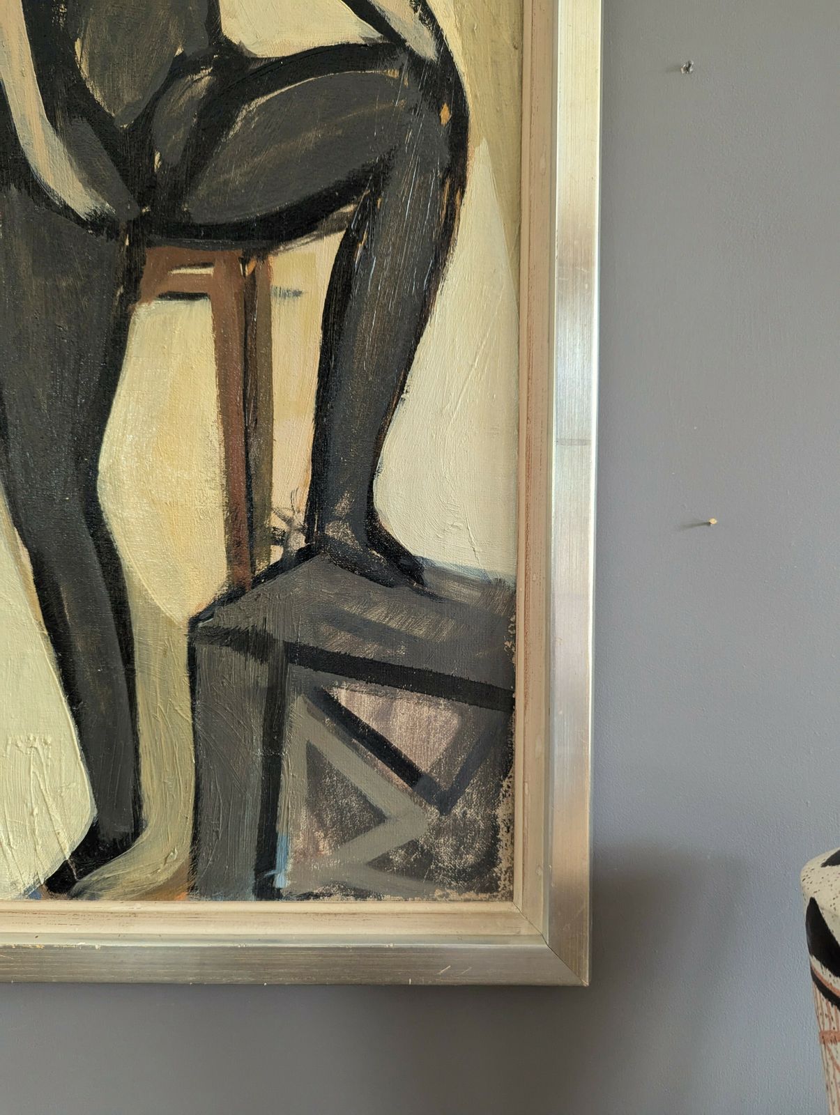 Art Pose  Oil Painting, 1950s, Modernist photo