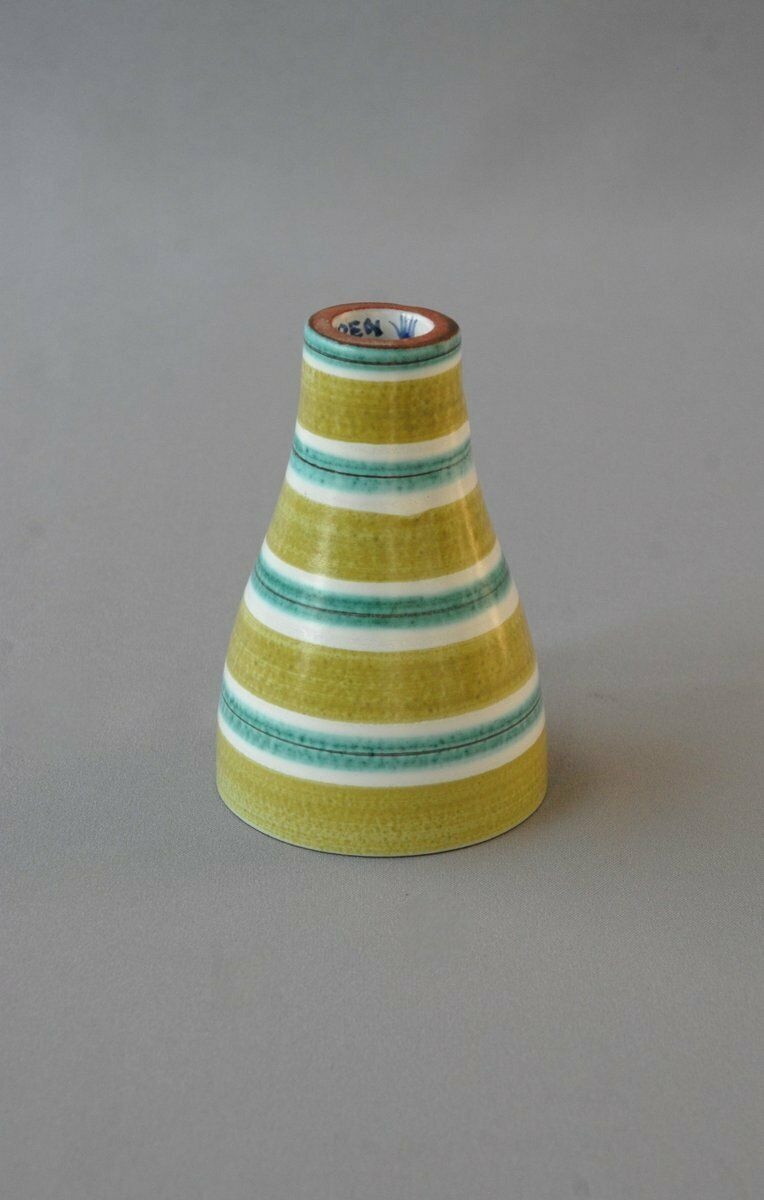 Hand Painted Candlestick By Stig Lindberg For Gustavsberg, Sweden, 1950s photo for sale