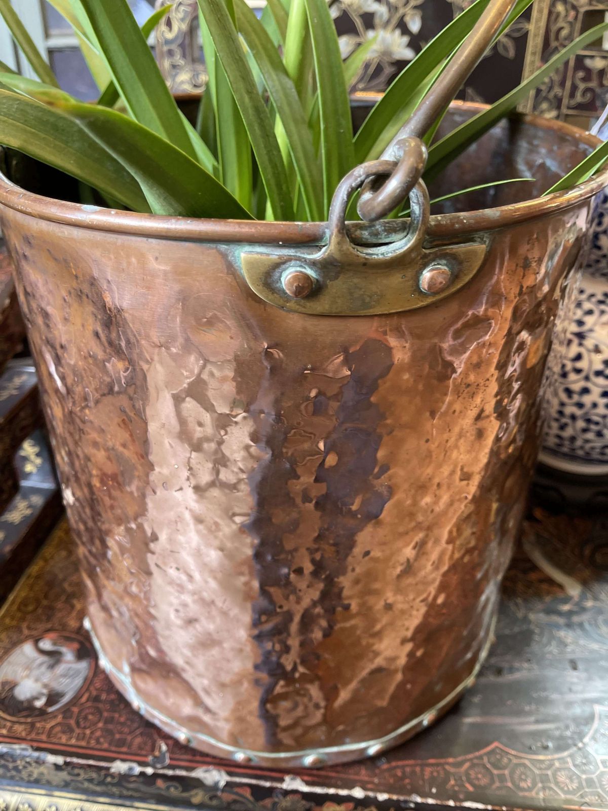 photo furniture 19th Century Dutch Copper Milk Pail