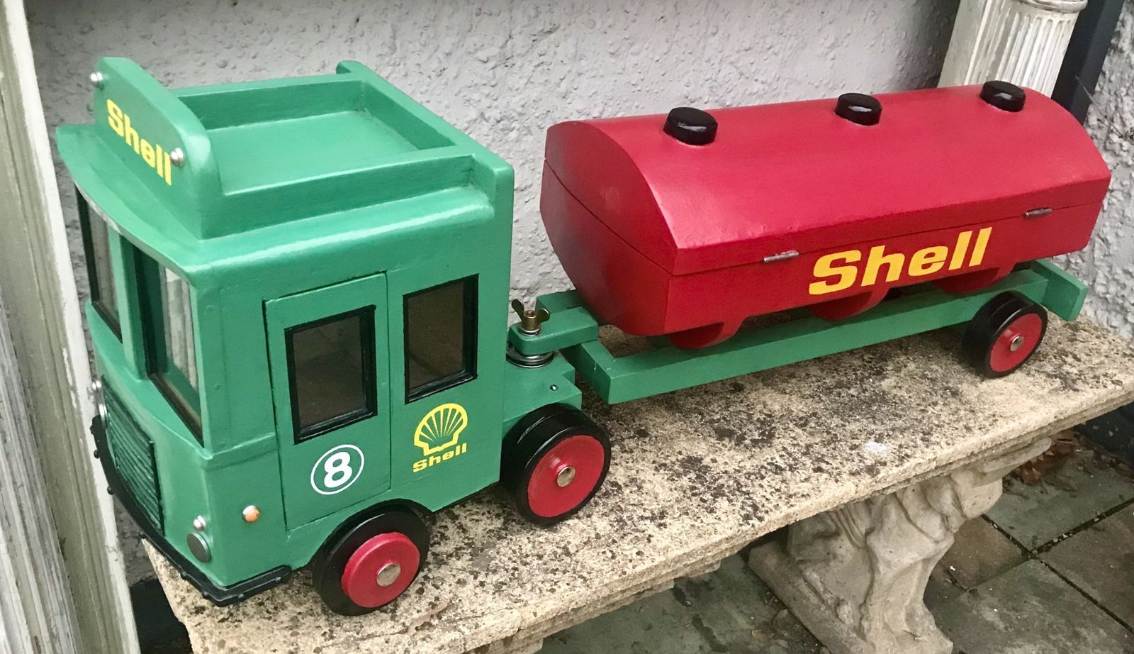 photo for sale 20th Century Folk Art Shop Display Bp Shell Truck