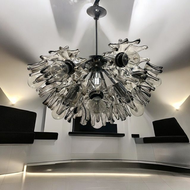 Large Midcentury Murano Mazzega Glass Chandelier 1970’s photo buy