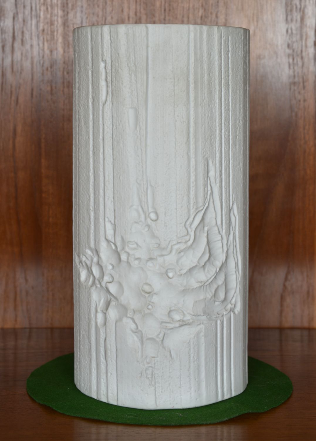 Large 1970s White Hutschenreuther Op Art Bisque Porcelain Sculpture By Heinrich Fuchs photo Home Decor