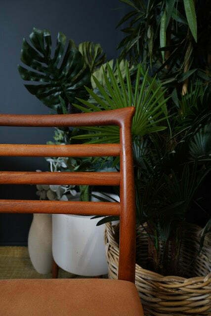 Mid Century Danish Extendable Teak Dining Table With 6 Erling Torvits Chairs photo buy
