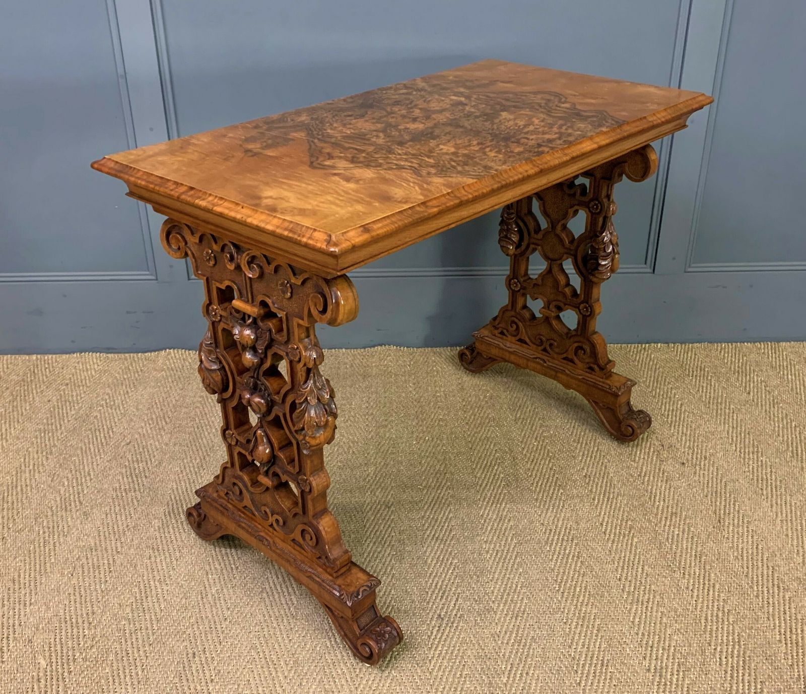 Victorian Burr Walnut Lamp Table