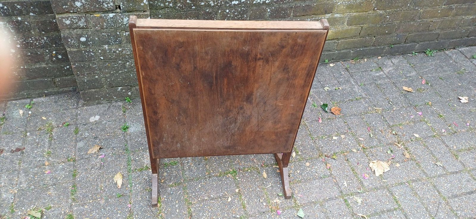 Top Quality Oak Mid 20th Century Fire Screen Flower Floral Still Life photo for sale