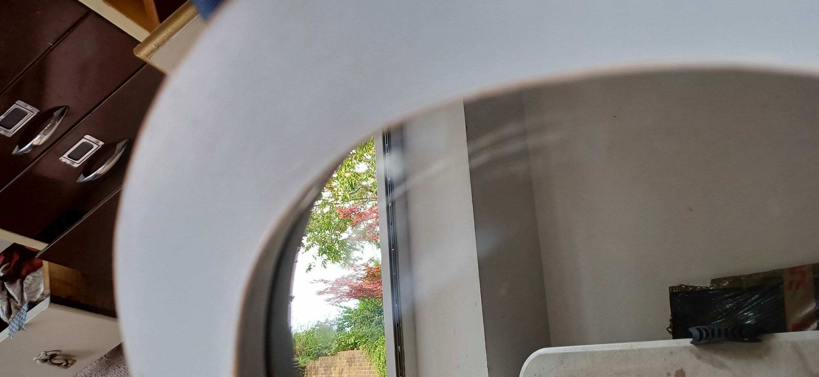 photo furniture Large Painted Shabby Chic Mirror In Farrow And Ball Light Blue.