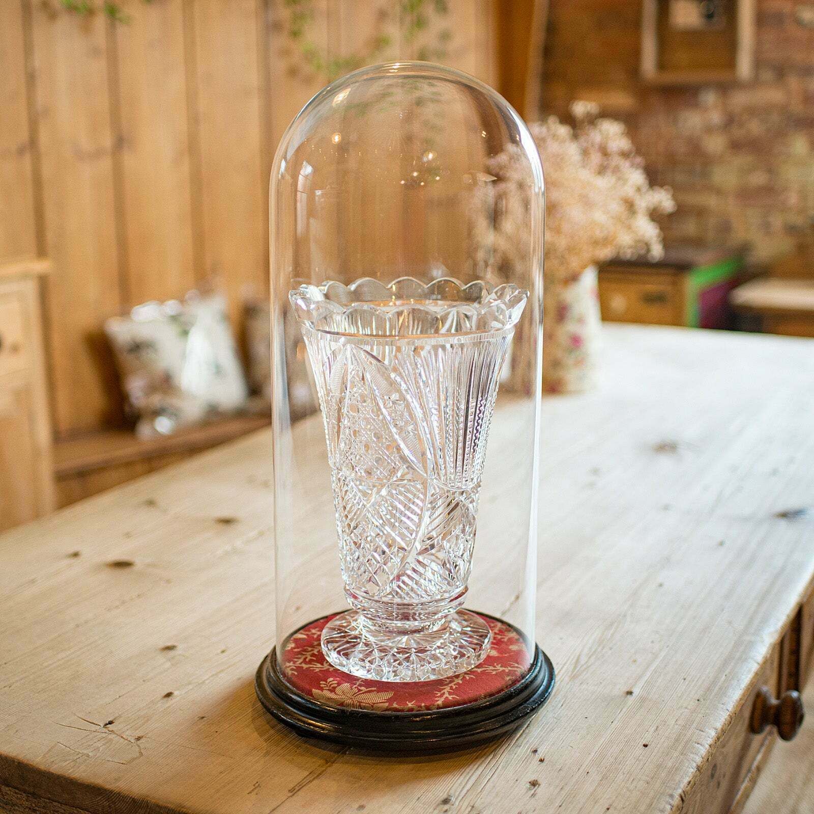Tall Antique Collector's Dome, English, Glass, Ornament Showcase, Late Victorian photo furniture