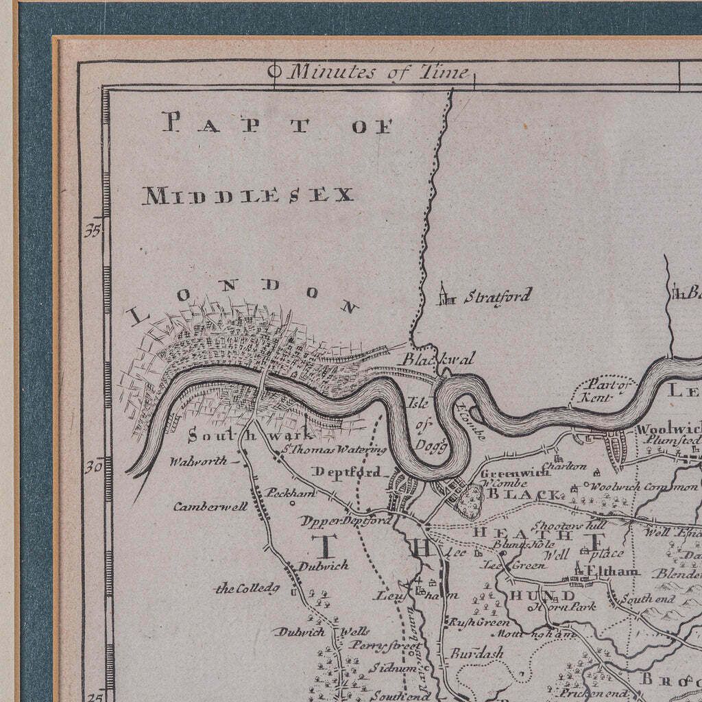 Large Antique Lithography Map Of Kent, English, Cartography, Robert Morden, 1700 photo buy